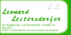 leonard leitersdorfer business card